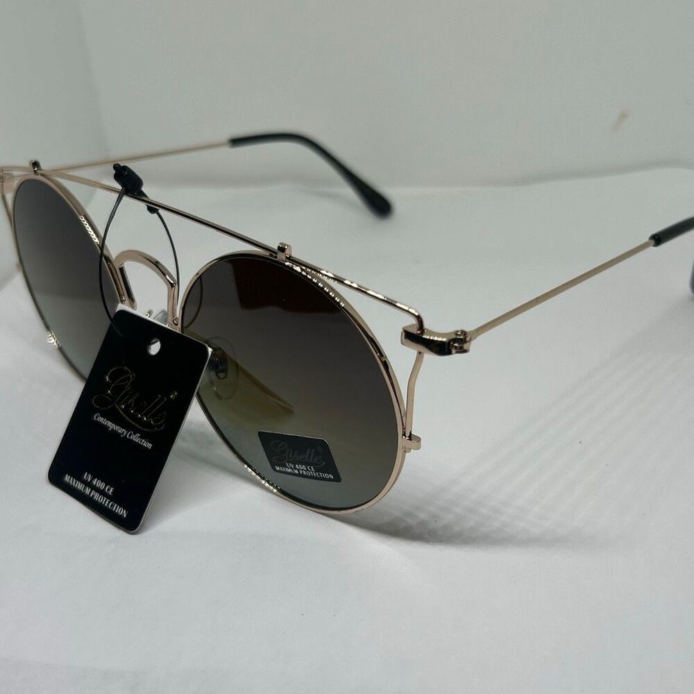 Giselle Round Double Bridge Sunglasses UV400